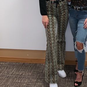 Urban Outfitters BDG wide leg snake print jeans